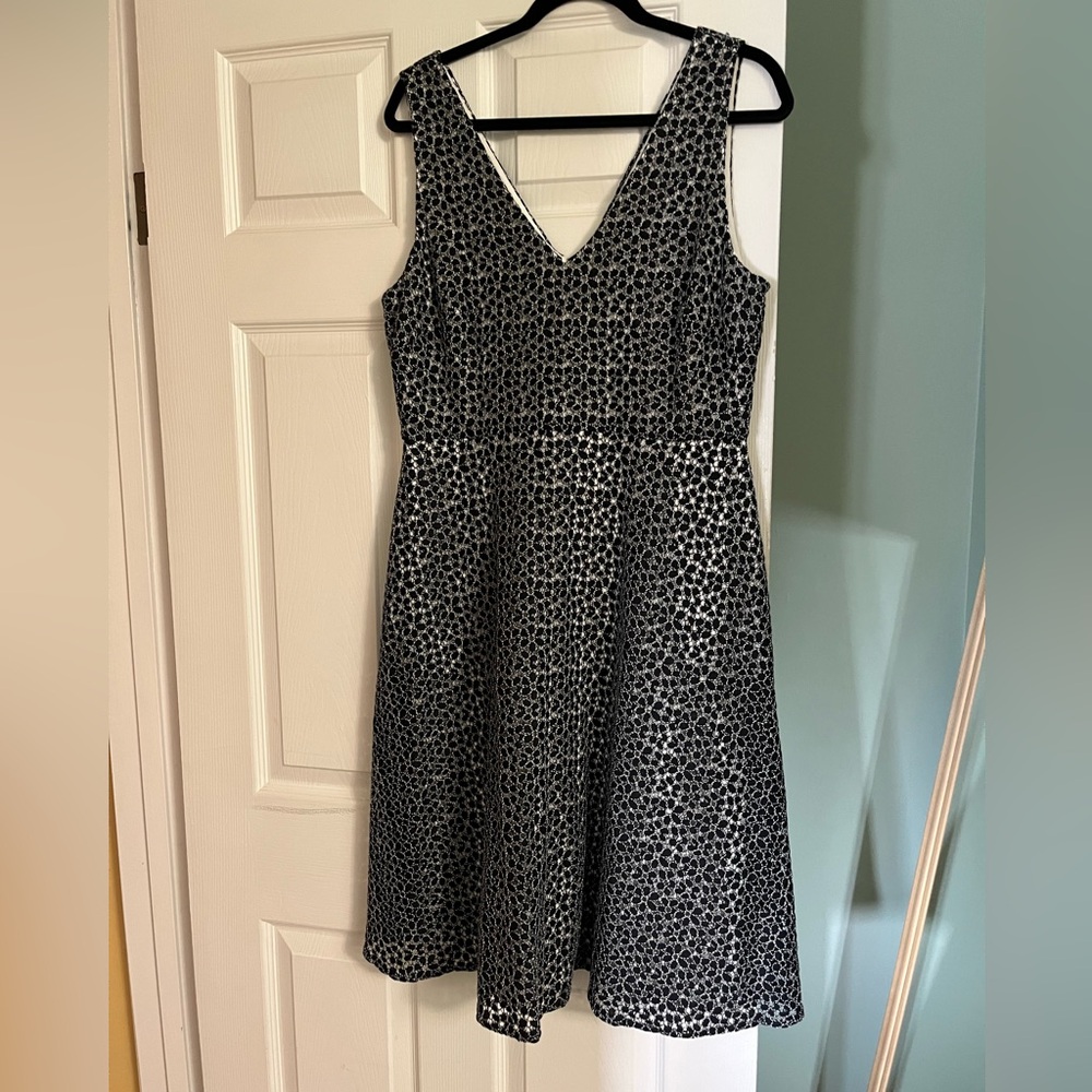 DKNY navy fit and flare dress. NWT